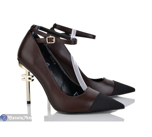 Туфлі жіночі на весну/осінь (6 пар р.35-40) коричневий  "MARADONA"