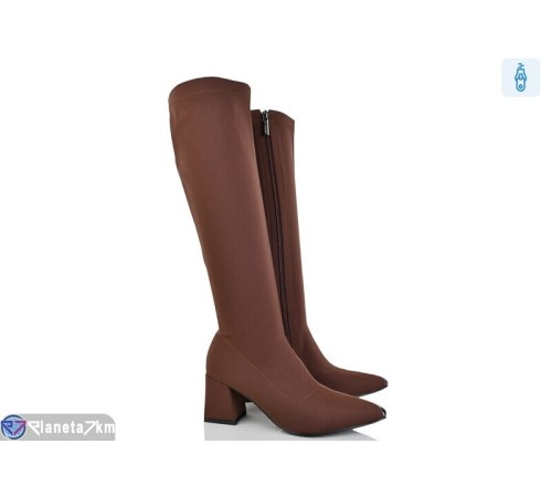 Чоботи жіночі на весну/осінь (6 пар р.36-40) коричневий  "MARADONA"