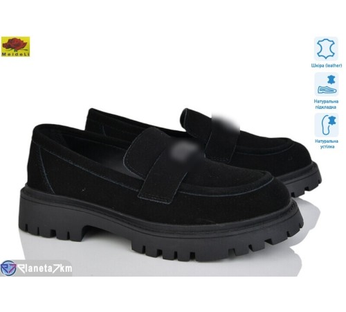 Туфлі жіночі на весну/осінь (8 пар р.36-41) чорний  "Mei De Li"