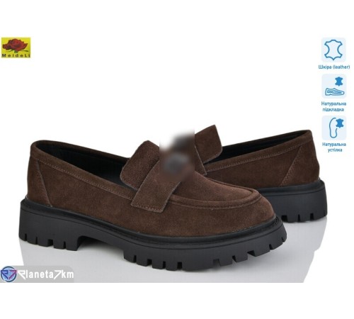 Туфлі жіночі на весну/осінь (8 пар р.36-41) коричневий  "Mei De Li"