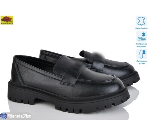 Туфлі жіночі на весну/осінь (8 пар р.36-41) чорний  "Mei De Li"