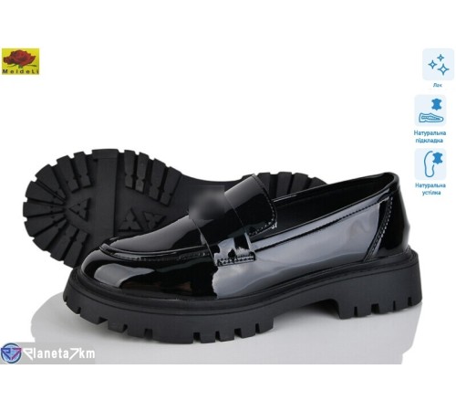 Туфлі жіночі на весну/осінь (8 пар р.36-41) чорний  "Mei De Li"