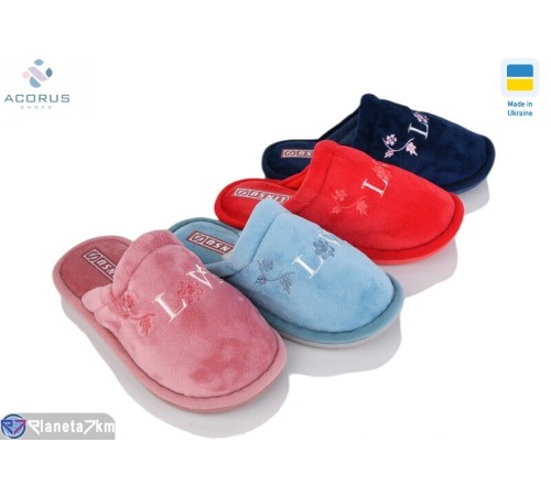 Тапки жіночі на весну/осінь (12 пар р.36-41) мікс "Acorus" Тапки жіночі на весну/осінь (12 пар р.36-41) мікс "Acorus"