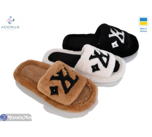 Тапки жіночі на весну/осінь (12 пар р.36-41) мікс  "Acorus"