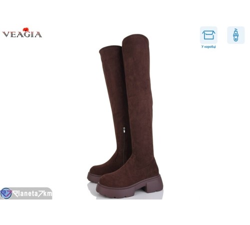 Ботфорти жіночі на весну/осінь (6 пар р.36-41) коричневий  "Veagia-ADA"