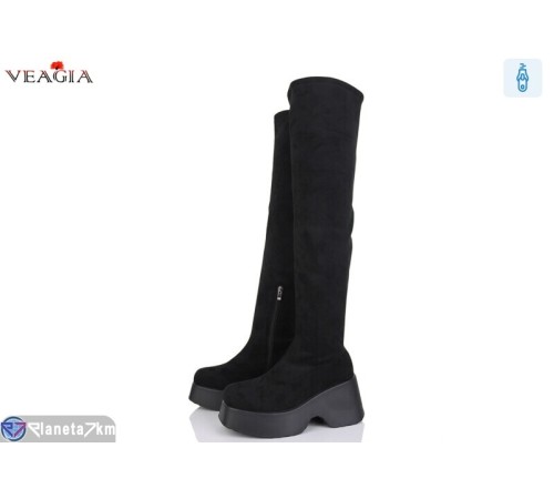 Ботфорти жіночі на весну/осінь (6 пар р.36-41) чорний  "Veagia-ADA"