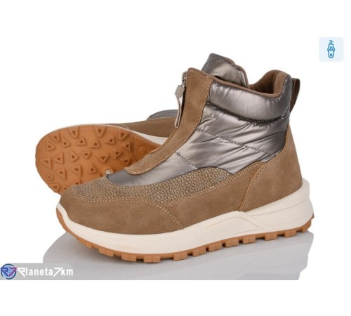 Черевики жіночі на зиму (8 пар р.36-41) коричневий  "LOREDANA"