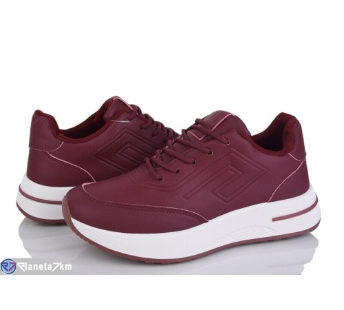 Кросівки жіночі на весну/осінь (8 пар р.36-41) бордовий  "LOREDANA"