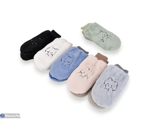 Рукавиці дитячі на зиму (12 шт. р.сетка 6-8) мікс  "KaPira"