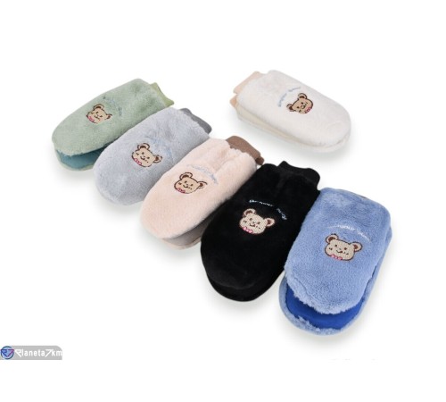 Рукавиці дитячі на зиму (12 шт. р.сетка 6-8) мікс  "KaPira"