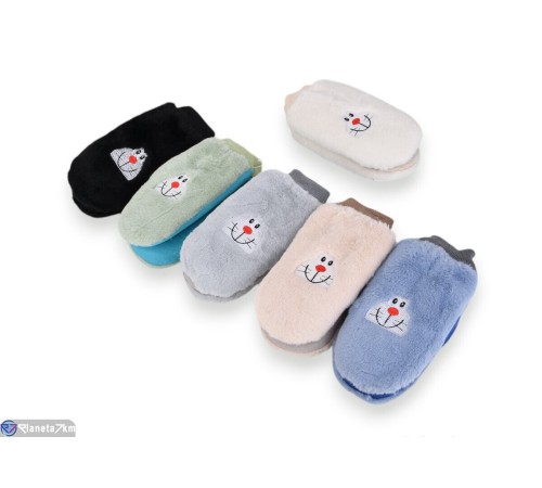 Рукавиці дитячі на зиму (12 шт. р.сетка 6-8) мікс  "KaPira"