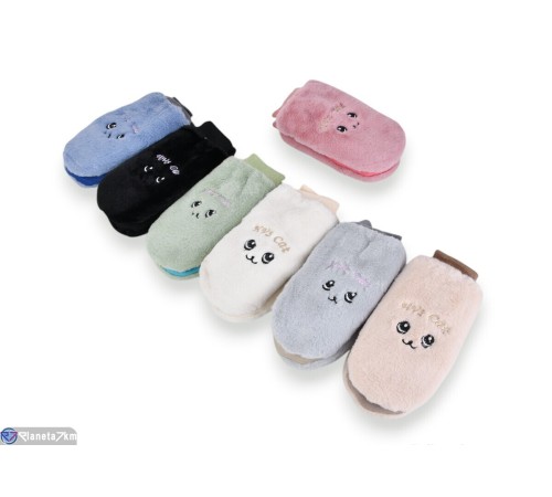 Рукавиці дитячі на зиму (12 шт. р.сетка 6-8) мікс  "KaPira"