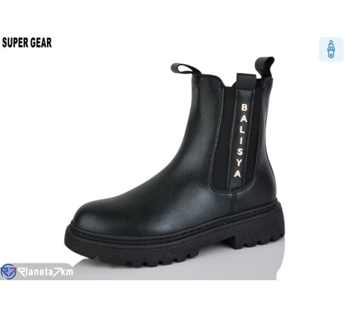 Черевики жіночі на весну/осінь (6 пар р.36-40) чорний  "Super Gear" Черевики жіночі на весну/осінь (6 пар р.36-40) чорний  "Super Gear"
