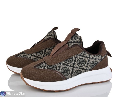 Кросівки жіночі на весну/осінь (8 пар р.36-41) коричневий  "LOREDANA"