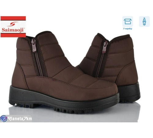 Дутики жіночі на зиму (8 пар р.37-42) коричневий  "Saimaoji"