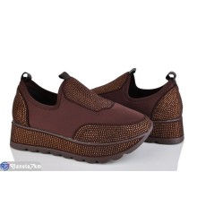 Кросівки жіночі на весну/осінь (8 пар р.36-41) коричневий  "LOREDANA"