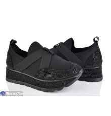 Кросівки жіночі на весну/осінь (8 пар р.36-41) чорний  "LOREDANA"