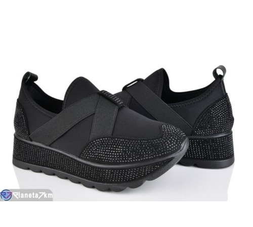 Кросівки жіночі на весну/осінь (8 пар р.36-41) чорний  "LOREDANA"