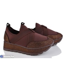 Кросівки жіночі на весну/осінь (8 пар р.36-41) коричневий  "LOREDANA"