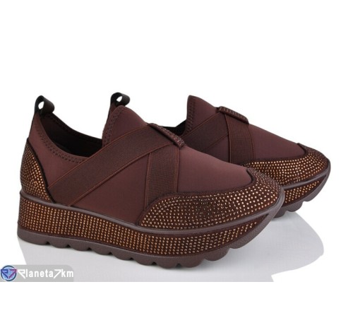 Кросівки жіночі на весну/осінь (8 пар р.36-41) коричневий  "LOREDANA"