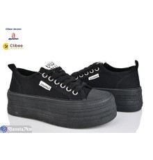 Кеди жіночі на весну/осінь (8 пар р.35-40) чорний  "BELIES-D"