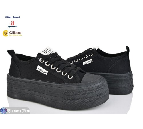 Кеди жіночі на весну/осінь (8 пар р.35-40) чорний  "BELIES-D"