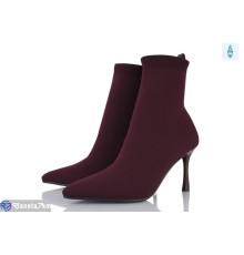 Черевики жіночі на весну/осінь (6 пар р.35-39) бордовий  "MARADONA"