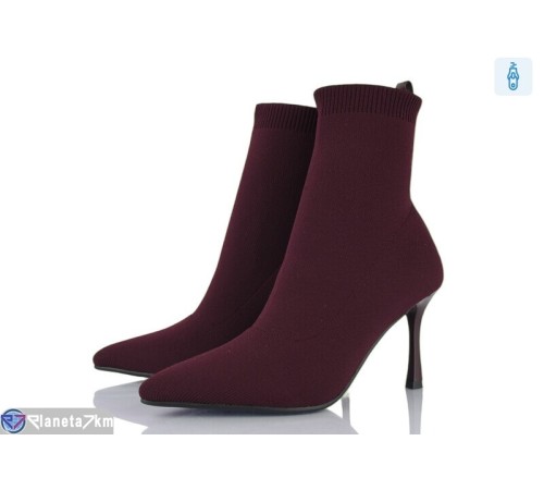 Черевики жіночі на весну/осінь (6 пар р.35-39) бордовий  "MARADONA"