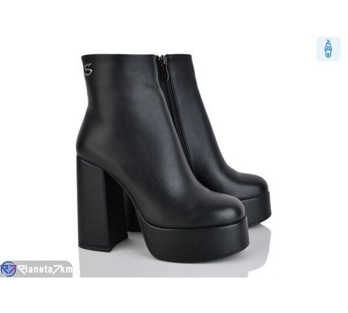 Черевики жіночі на весну/осінь (6 пар р.35-39) чорний  "MARADONA"