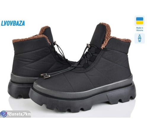 Черевики жіночі на зиму (6 пар р.37-41) чорний  "LEOBAZA"