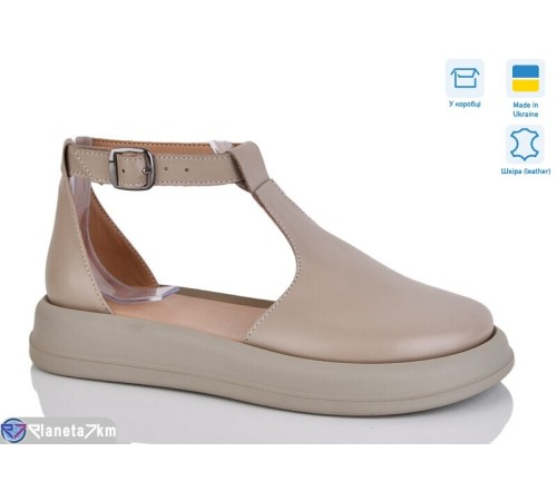 Туфлі жіночі на літо (6 пар р.37-41) коричневий  "LIKA"