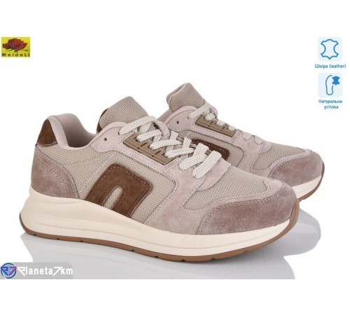 Кросівки жіночі на весну/осінь (8 пар р.36-41) коричневий  "Mei De Li"