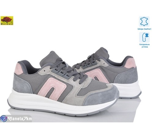 Кросівки жіночі на весну/осінь (8 пар р.36-41) сірий  "Mei De Li"