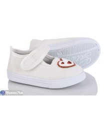 Тапки дитячі на весну/осінь (6 пар р.21-26) білий  "DOMINGO"