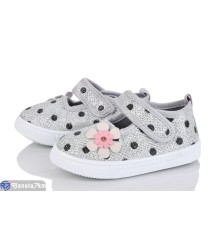 Тапки дитячі на весну/осінь (6 пар р.21-26) срібний  "DOMINGO"