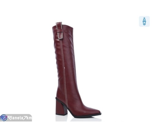 Чоботи жіночі на весну/осінь (6 пар р.36-40) бордовий  "TETRAST"