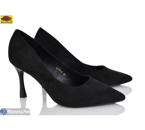 Дитячі туфлі на весну/осінь (6 пар р.33-38) чорний  "Mei De Li"