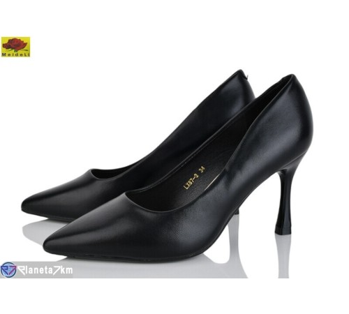 Дитячі туфлі на весну/осінь (6 пар р.33-38) чорний  "Mei De Li"