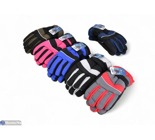 Рукавички дитячі на зиму (12 шт. р.сетка 6-8) мікс  "KaPira"