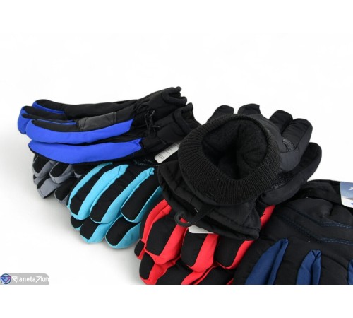 Рукавички дитячі на зиму (12 шт. р.сетка 8-10) мікс  "KaPira"