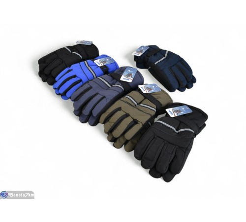 Рукавички дитячі на зиму (12 шт. р.сетка 8-10) мікс  "KaPira"