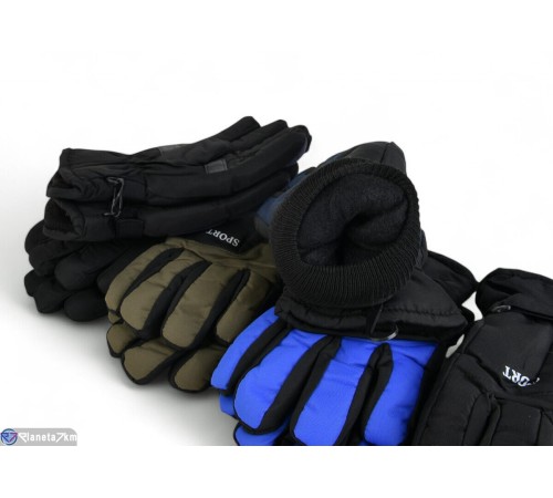 Рукавички дитячі на зиму (12 шт. р.сетка 8-10) мікс  "KaPira"