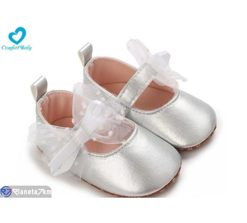 Пінетки дитячі на весну/осінь (6 пар р.11-13) срібний  "Comfort-baby"