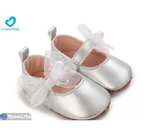 Пінетки дитячі на весну/осінь (6 пар р.11-13) срібний  "Comfort-baby"