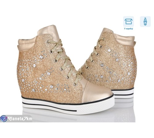 Черевики жіночі на весну/осінь (8 пар р.36-41) золотий  "Fuggo"