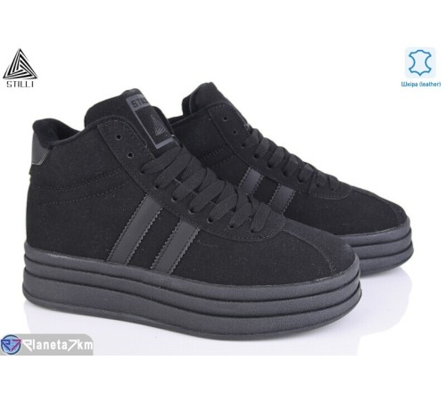 Кросівки жіночі на зиму (8 пар р.36-41) чорний  "STILLI Group"