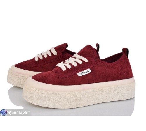 Кросівки жіночі на весну/осінь (8 пар р.36-40) бордовий  "LOREDANA"