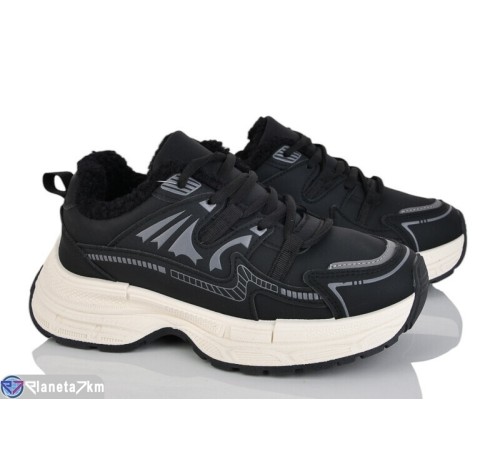 Кросівки жіночі на зиму (8 пар р.36-41) чорний  "LOREDANA"