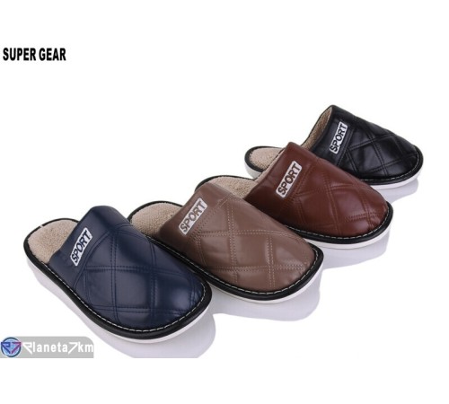 Тапки чоловічі на весну/осінь (12 пар р.41-46) мікс  "Super Gear"