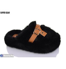 Тапки жіночі на весну/осінь (6 пар р.36-41) чорний  "Super Gear"